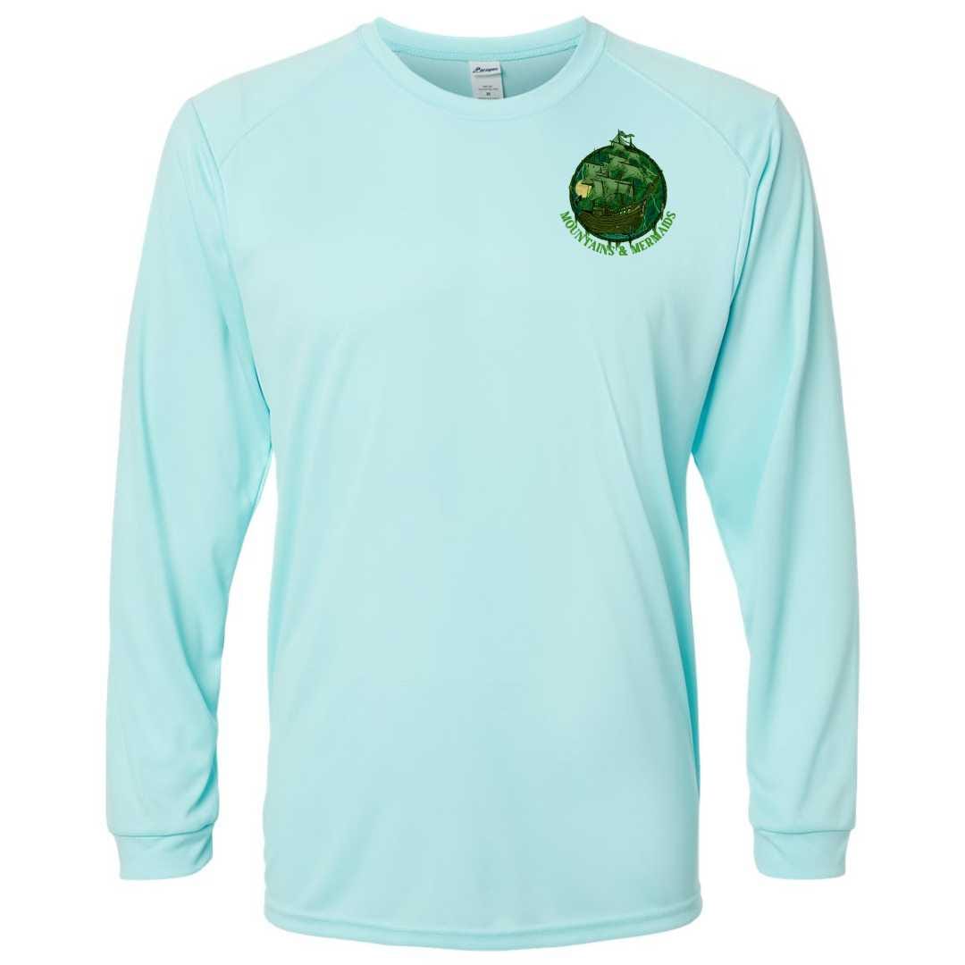 Mountains & Mermaids Flying Dutchman Performance Sun Shirt (Aqua) Small