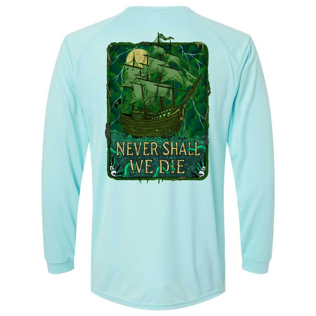 Mountains & Mermaids Flying Dutchman Performance Sun Shirt (Aqua) Small