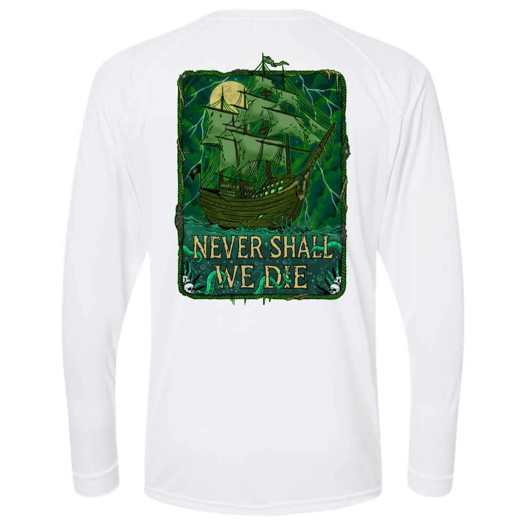 Mountains & Mermaids Flying Dutchman Performance Sun Shirt (White) Small