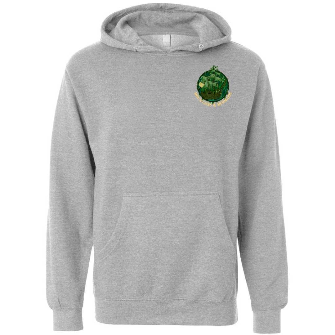 Mountains & Mermaids Flying Dutchman Pullover Hoodie (Gray) Small