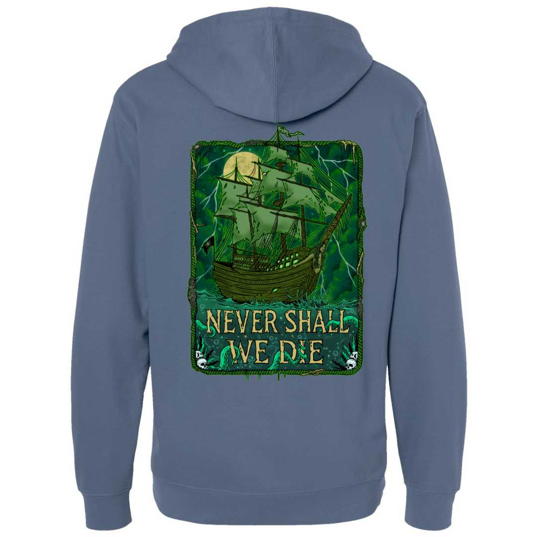 Mountains & Mermaids Flying Dutchman Pullover Hoodie (Storm) Small