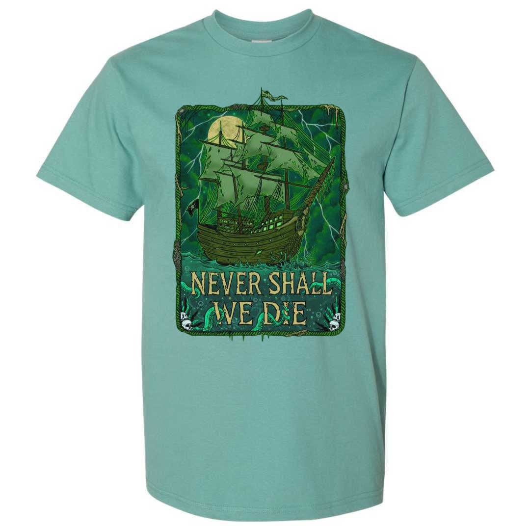 Mountains & Mermaids Flying Dutchman Short Sleeve T-Shirt (Seafoam) Small