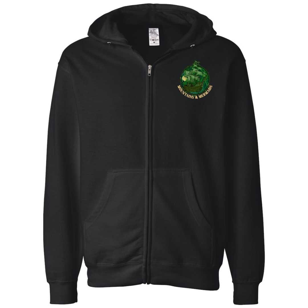 Mountains & Mermaids Flying Dutchman Zip Hoodie (Black)
