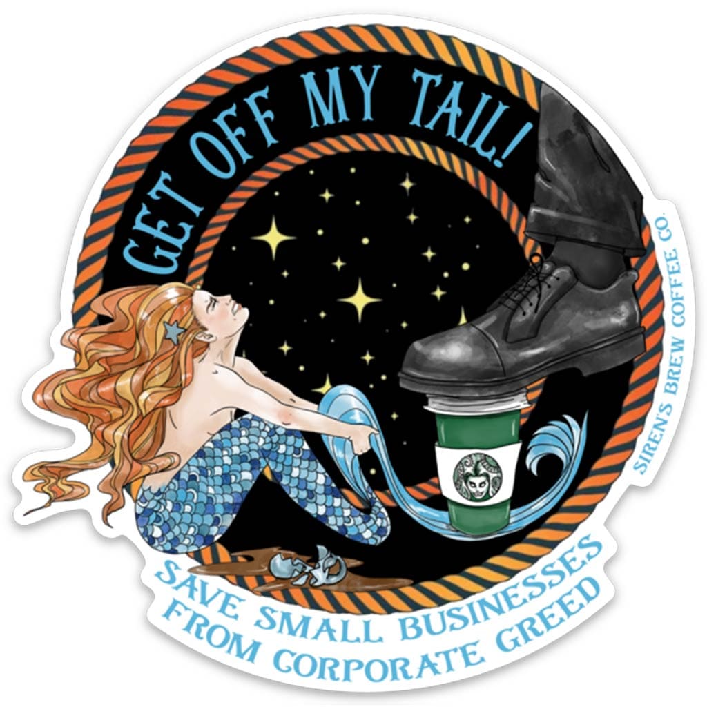 Get Off My Tail Sticker - Mountains & Mermaids