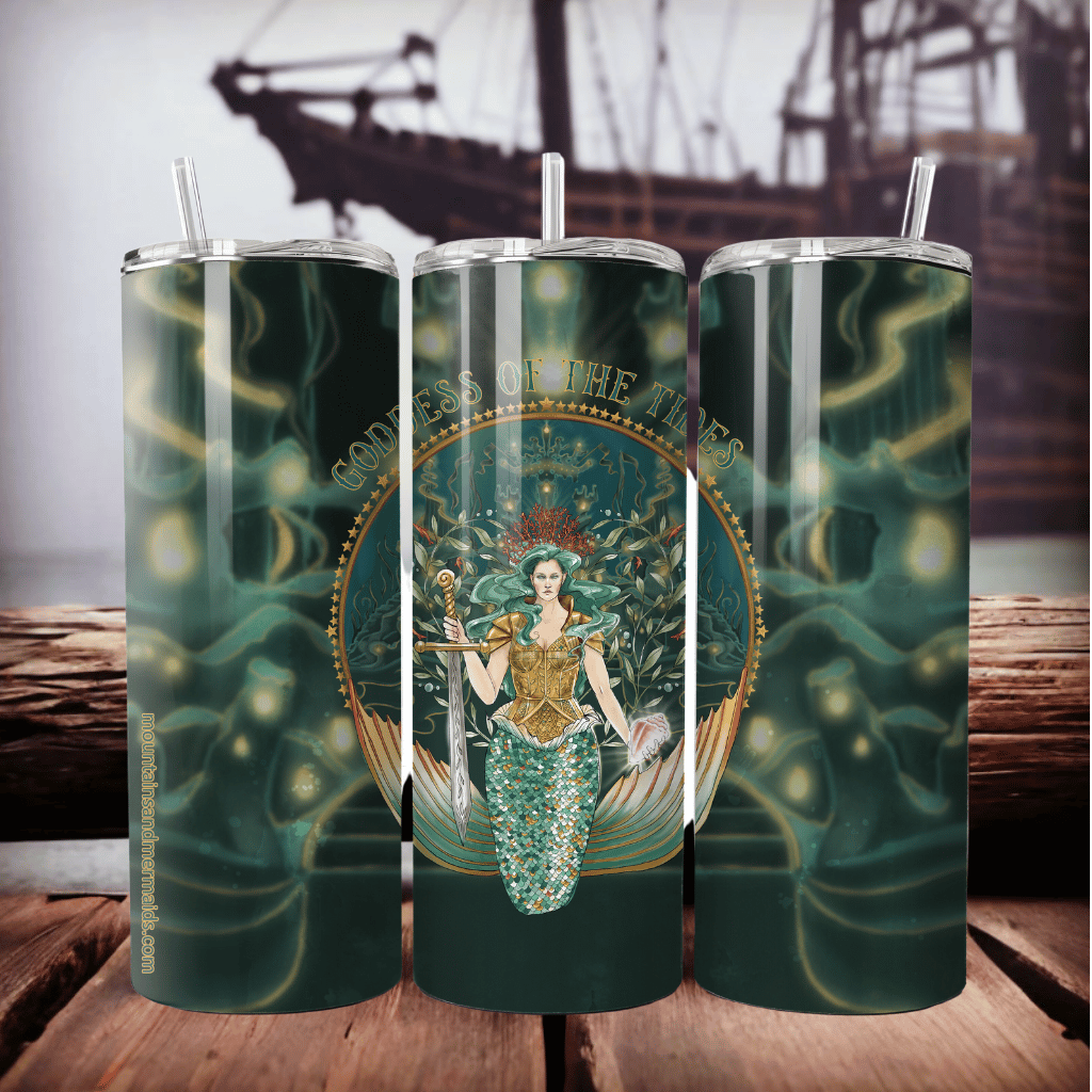 Mountains & Mermaids Goddess Of The Tides Insulated Tumbler MM1927