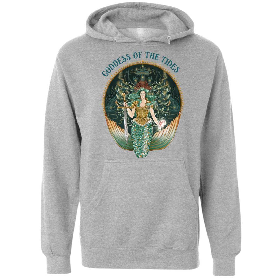 Mountains & Mermaids Goddess Of The Tides Pullover Hoodie - Mint