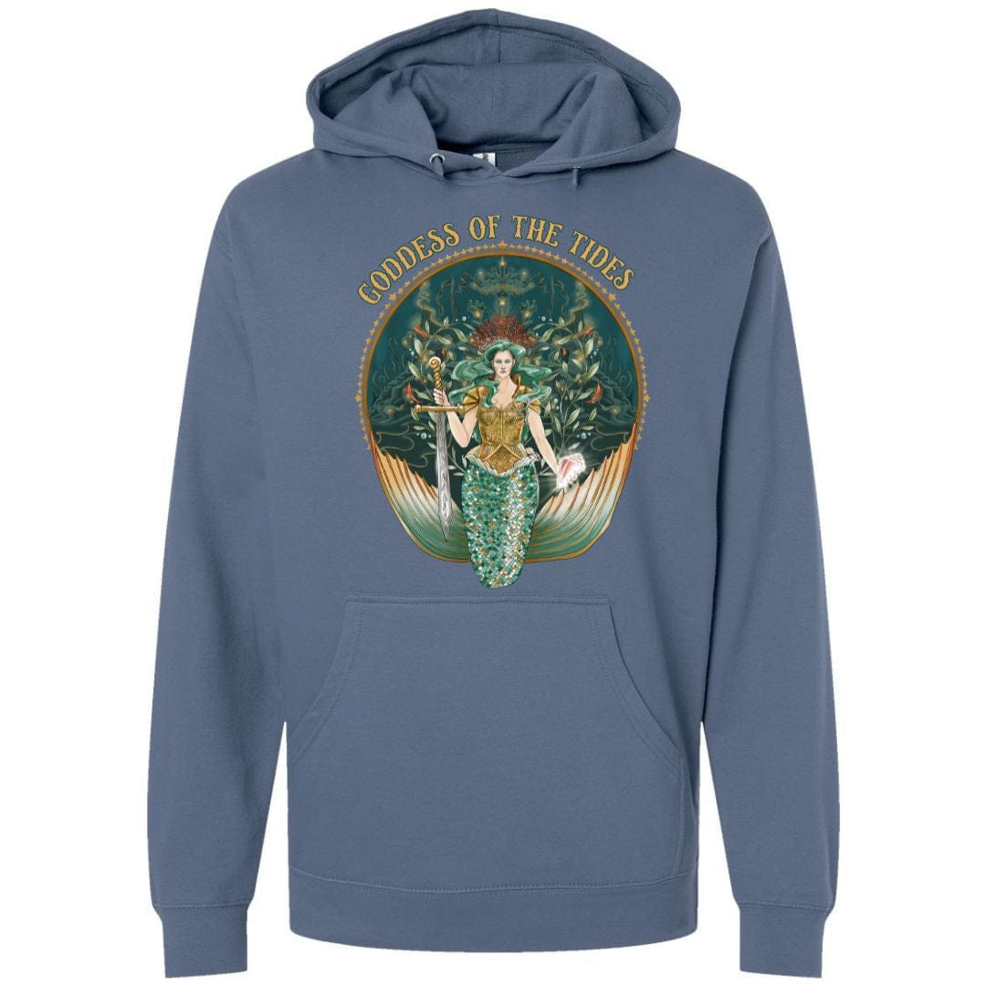 Mountains & Mermaids Goddess Of The Tides Pullover Hoodie Small / Storm