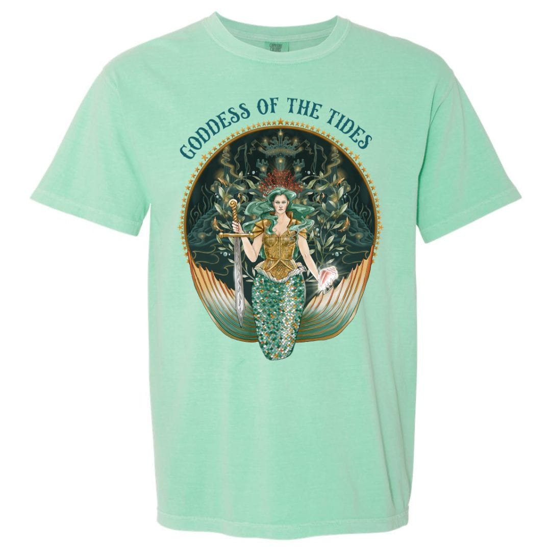 Mountains & Mermaids Goddess Of The Tides T-Shirt Small / Island Reef