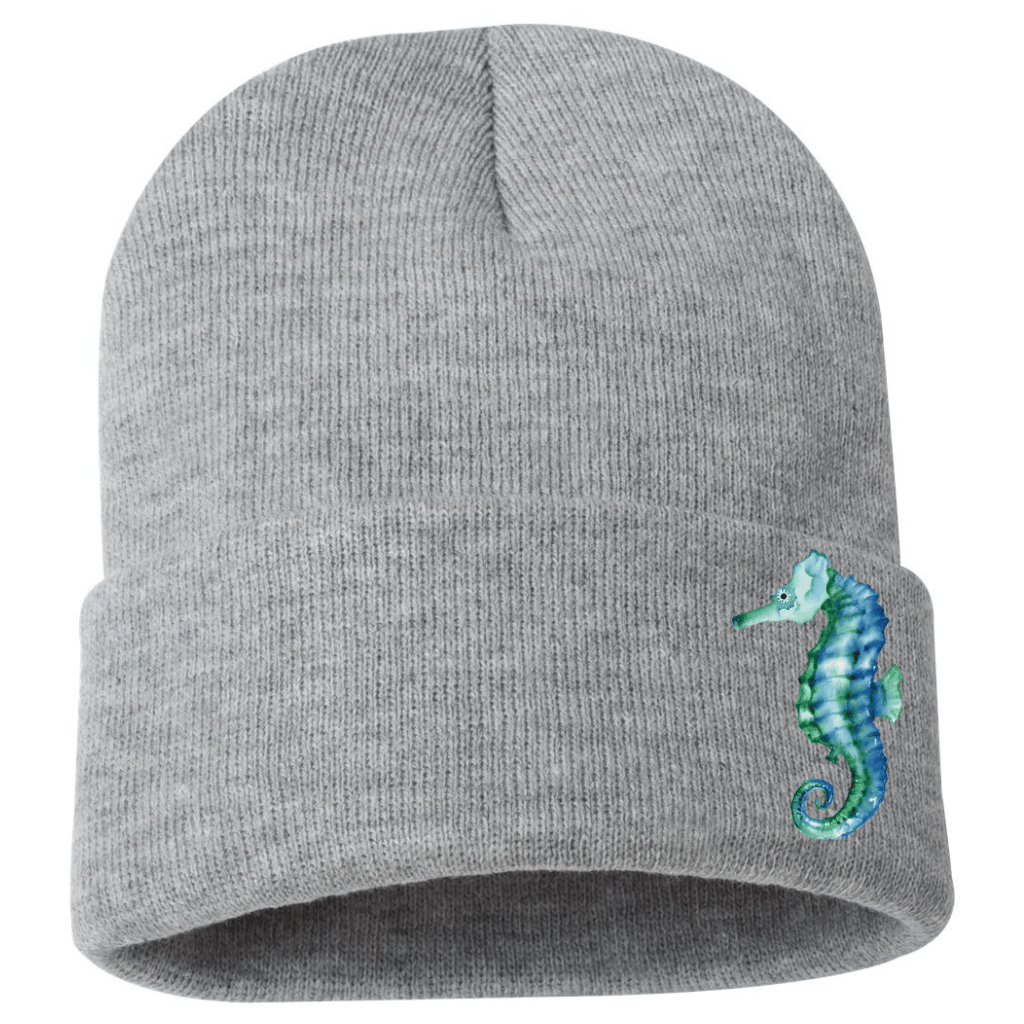 Mountains & Mermaids Gray Seahorse Beanie MM2001