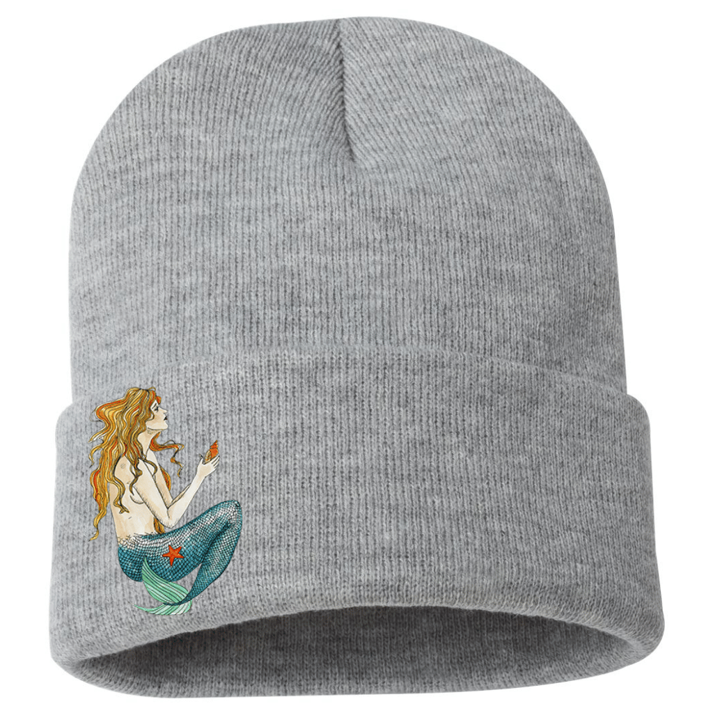 Mountains & Mermaids Gray Vintage Mermaid Beanie MM2003