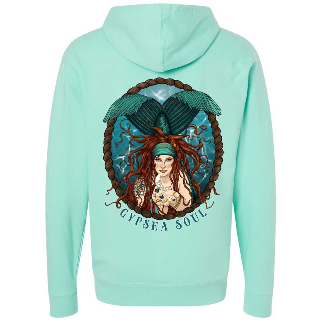 Mountains & Mermaids GypSea Soul Pullover Hoodie (Mint)