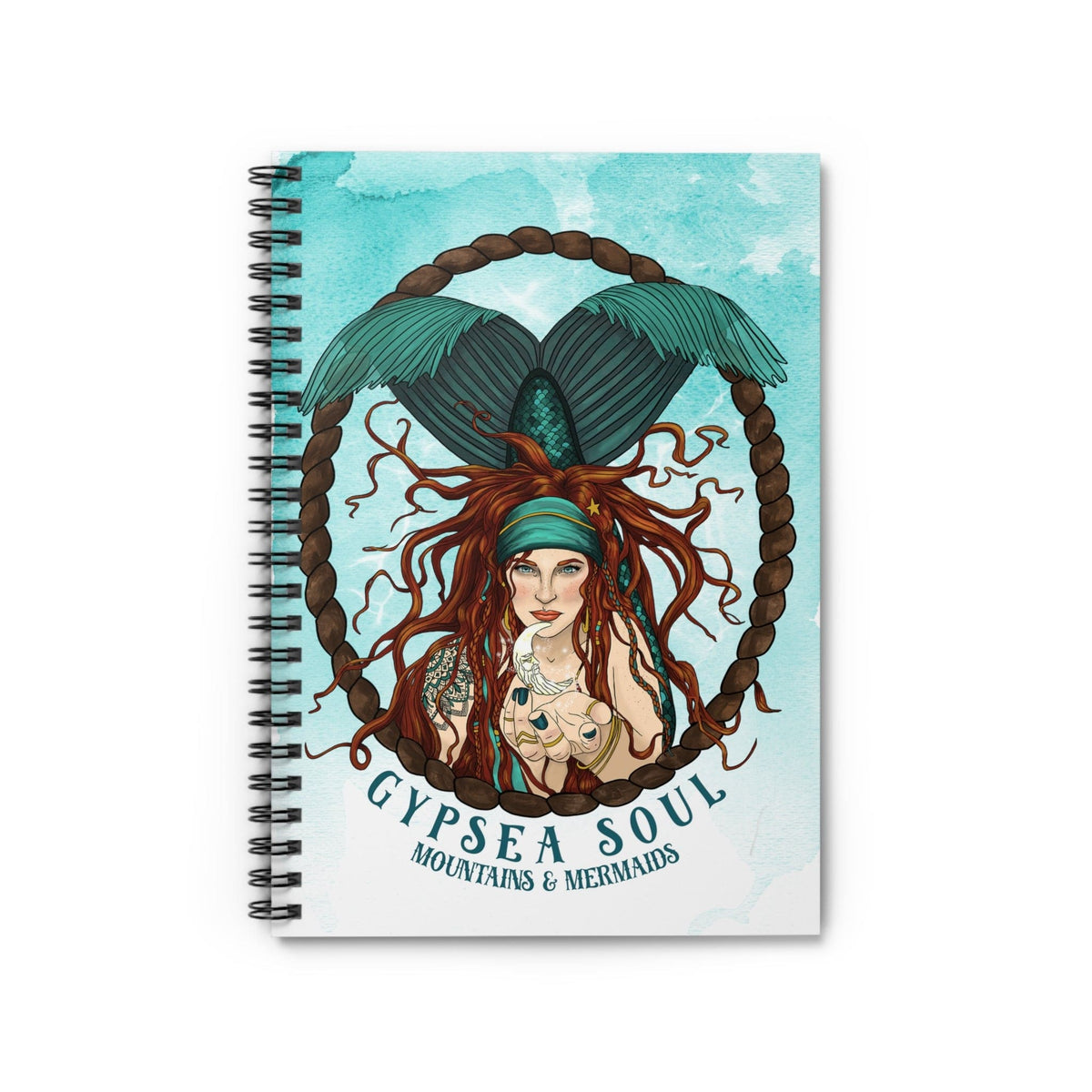 Mountains &amp; Mermaids Gypsea Soul Spiral Notebook - Ruled Line One Size 2290642036