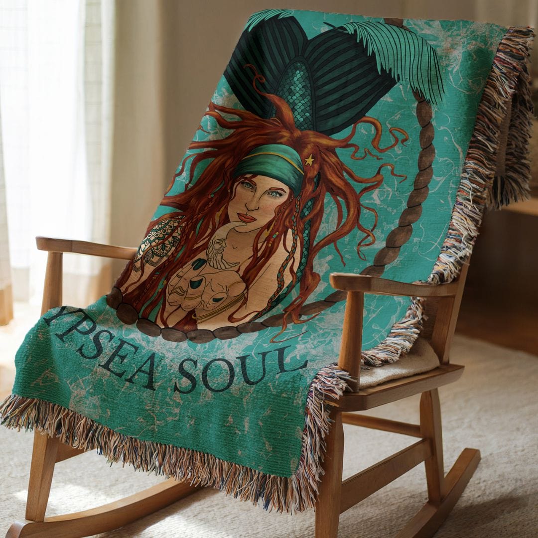 Mountains & Mermaids Gypsea Soul Woven Blanket