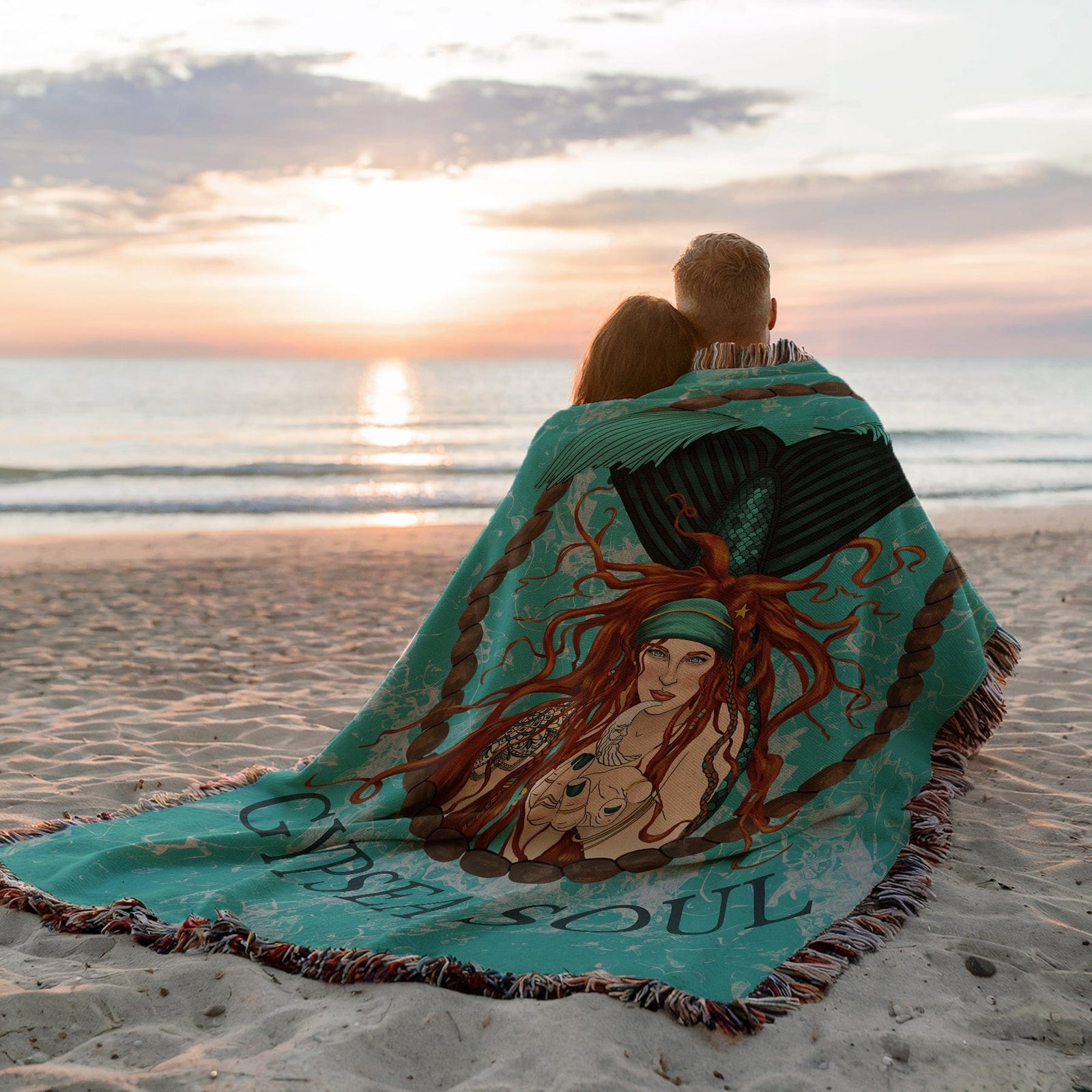 Mountains & Mermaids Gypsea Soul Woven Blanket