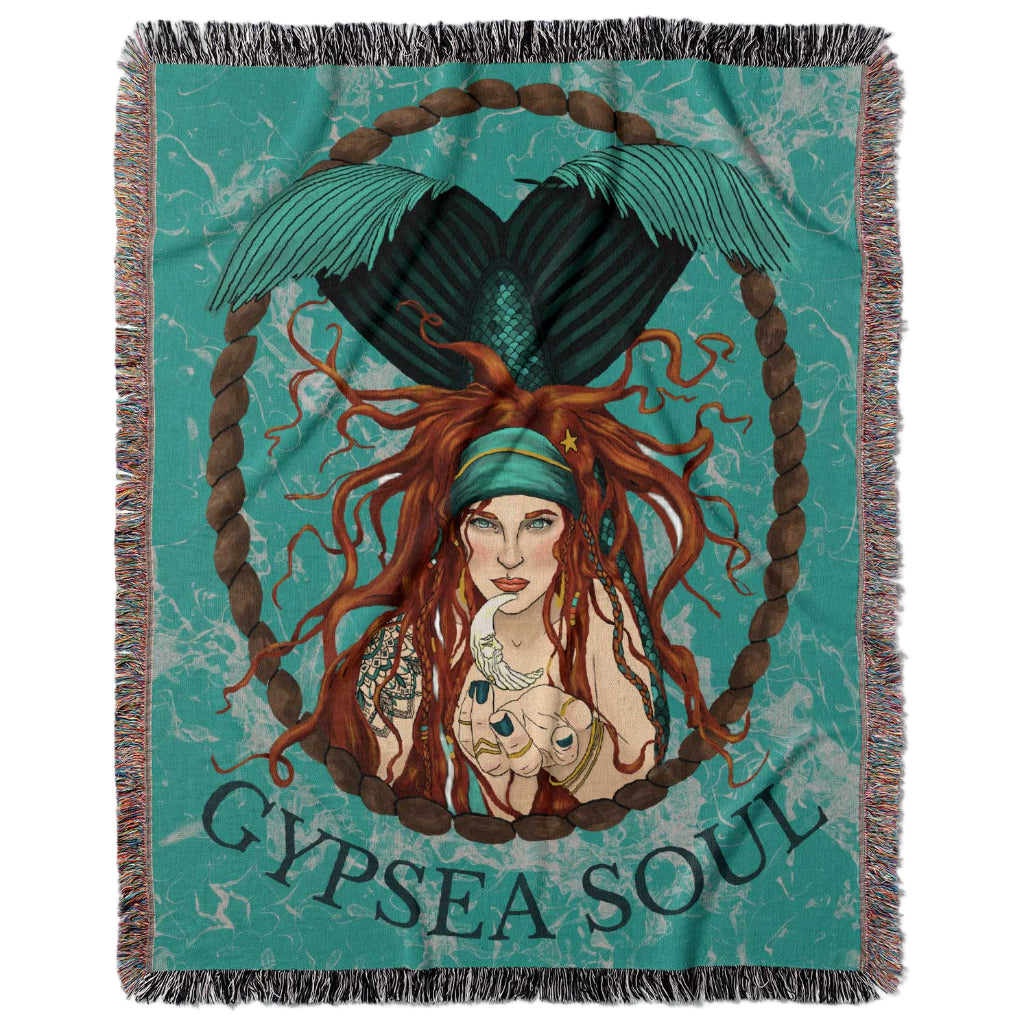 Mountains & Mermaids Gypsea Soul Woven Blanket