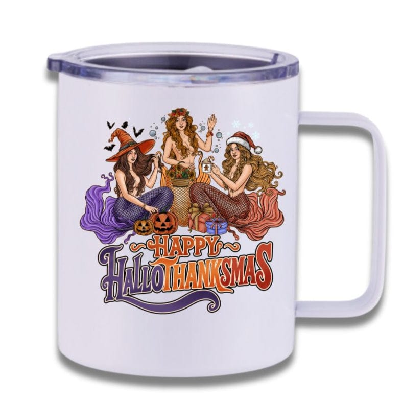 Mountains & Mermaids Happy HalloThanksMas Insulated Travel Mug MM608100