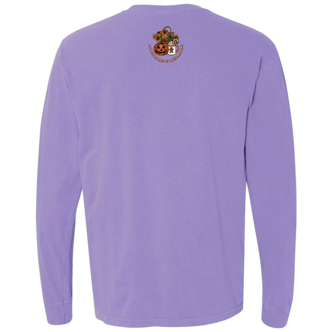 Mountains & Mermaids Happy HalloThanksMas Mermaids Long Sleeve T-Shirt Small / Violet MM5700
