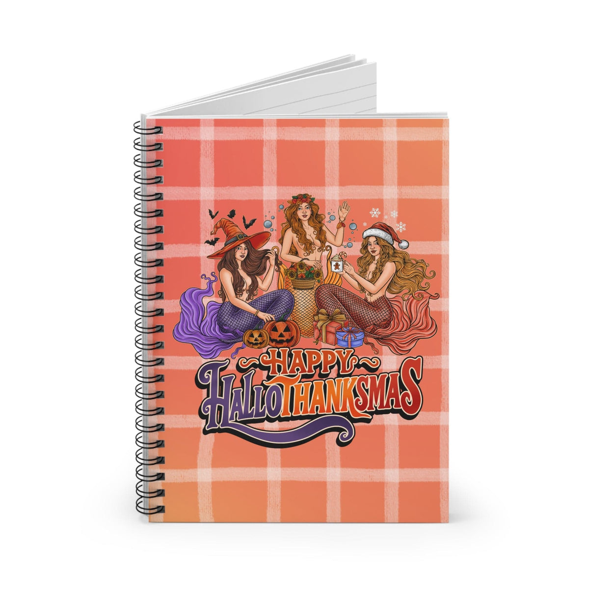 Mountains &amp; Mermaids Happy HalloThanksMas Mermaids Notebook One Size 26794304426915214416