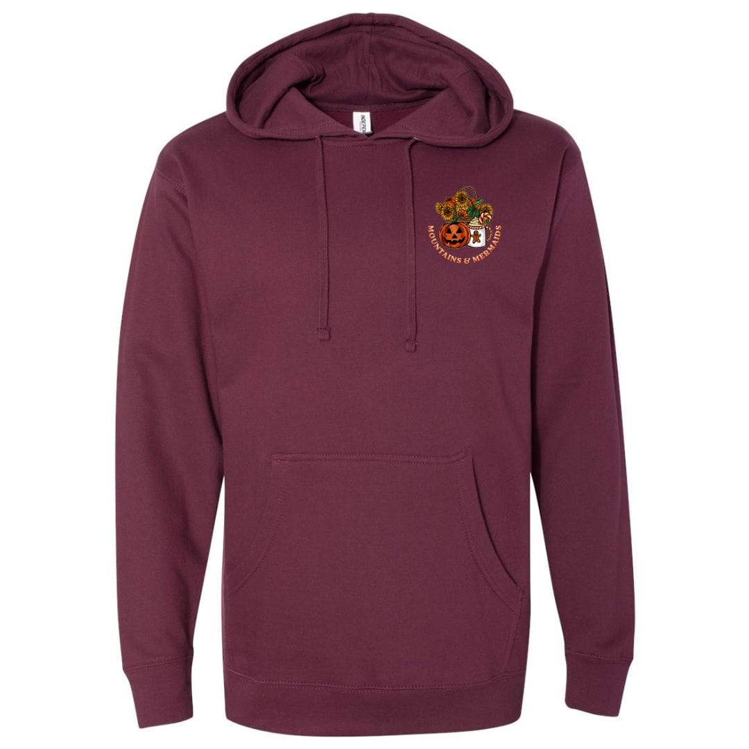 Mountains & Mermaids Happy HalloThanksMas Pullover Hoodie Small / Carnberry MM5646