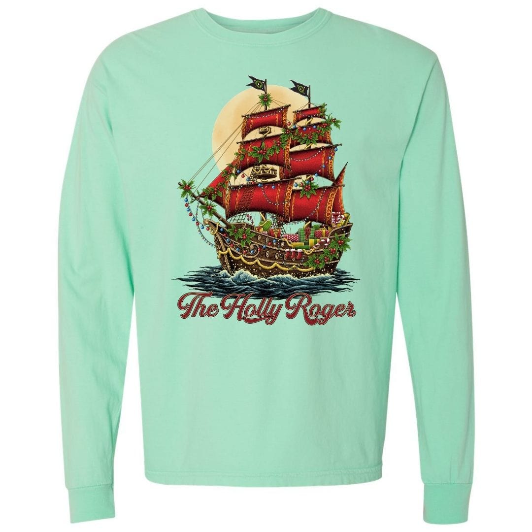 Mountains & Mermaids Holly Roger Long Sleeve T-Shirt (Island Reef) Small