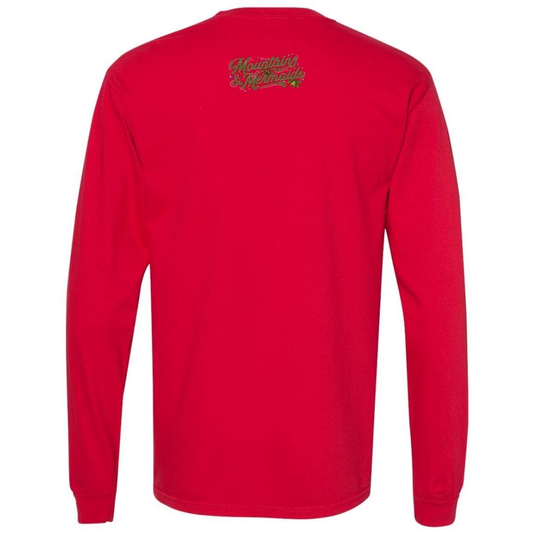 Mountains & Mermaids Holly Roger Long Sleeve T-Shirt (Red)