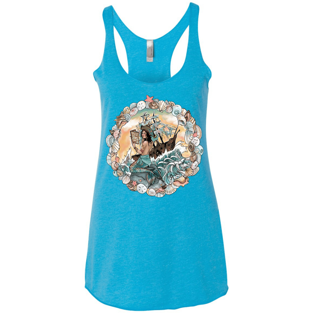 Mountains &amp; Mermaids How To Be A Siren 101 Racerback Tank Small MM1611