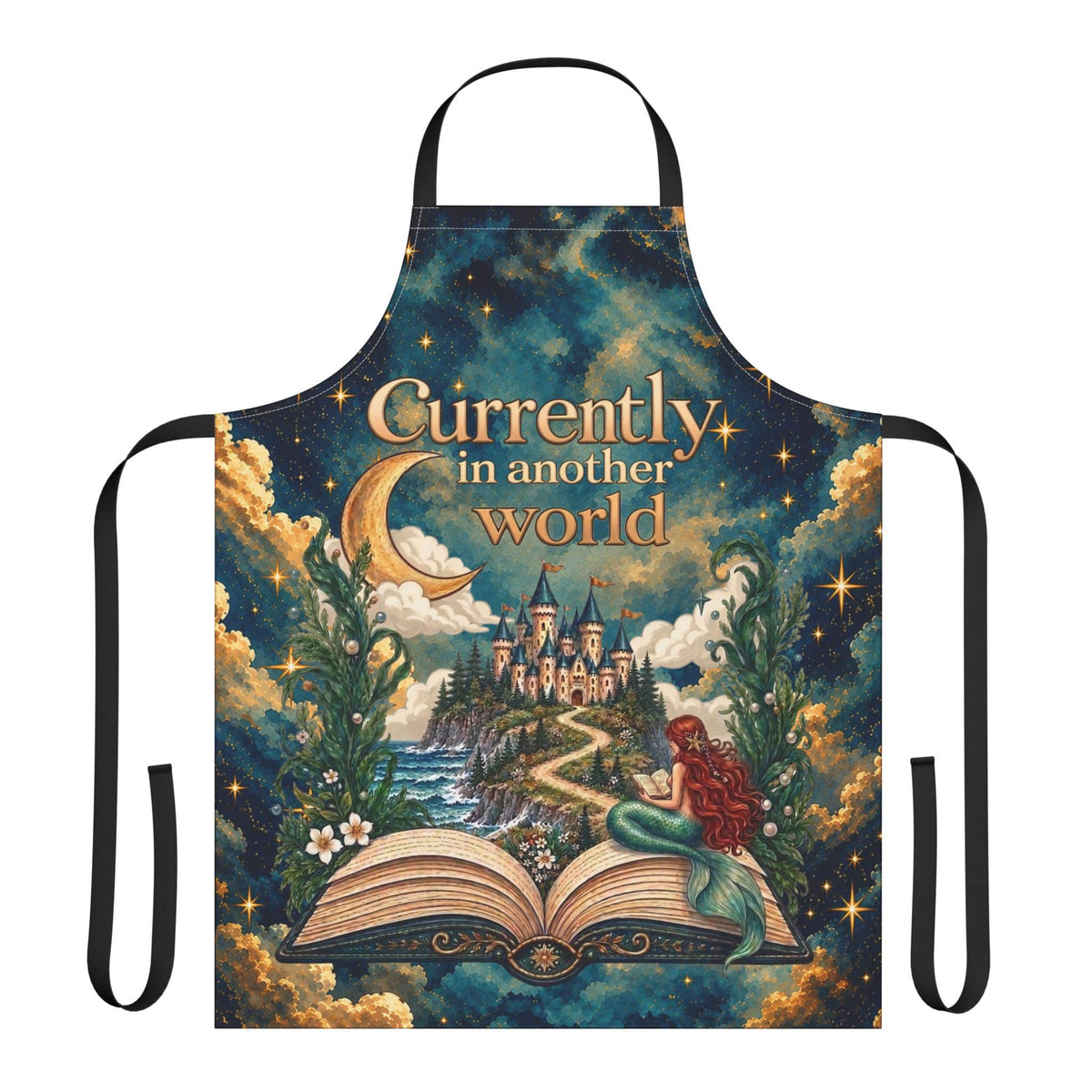 Mountains & Mermaids In Another World Apron 38942706854792559114