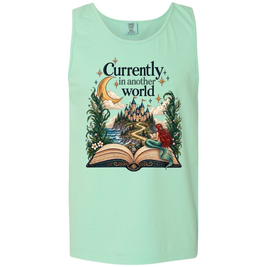 Mountains & Mermaids In Another World Boyfriend Tank Small / Island Reef