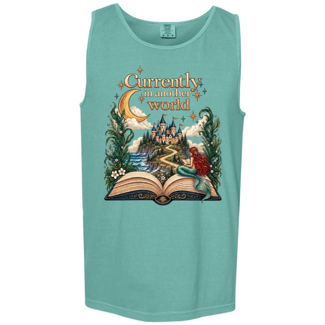 Mountains & Mermaids In Another World Boyfriend Tank Small / Violet