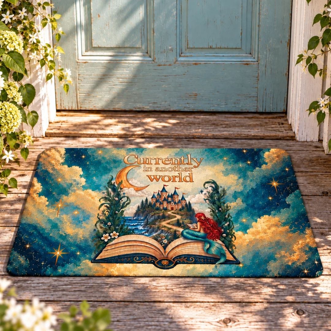 Mountains &amp; Mermaids In Another World Doormat 18'' × 30'' 47041227992843905334