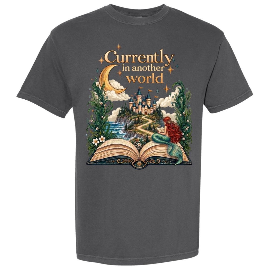 Mountains & Mermaids In Another World Short Sleeve T-Shirt Small / Pepper