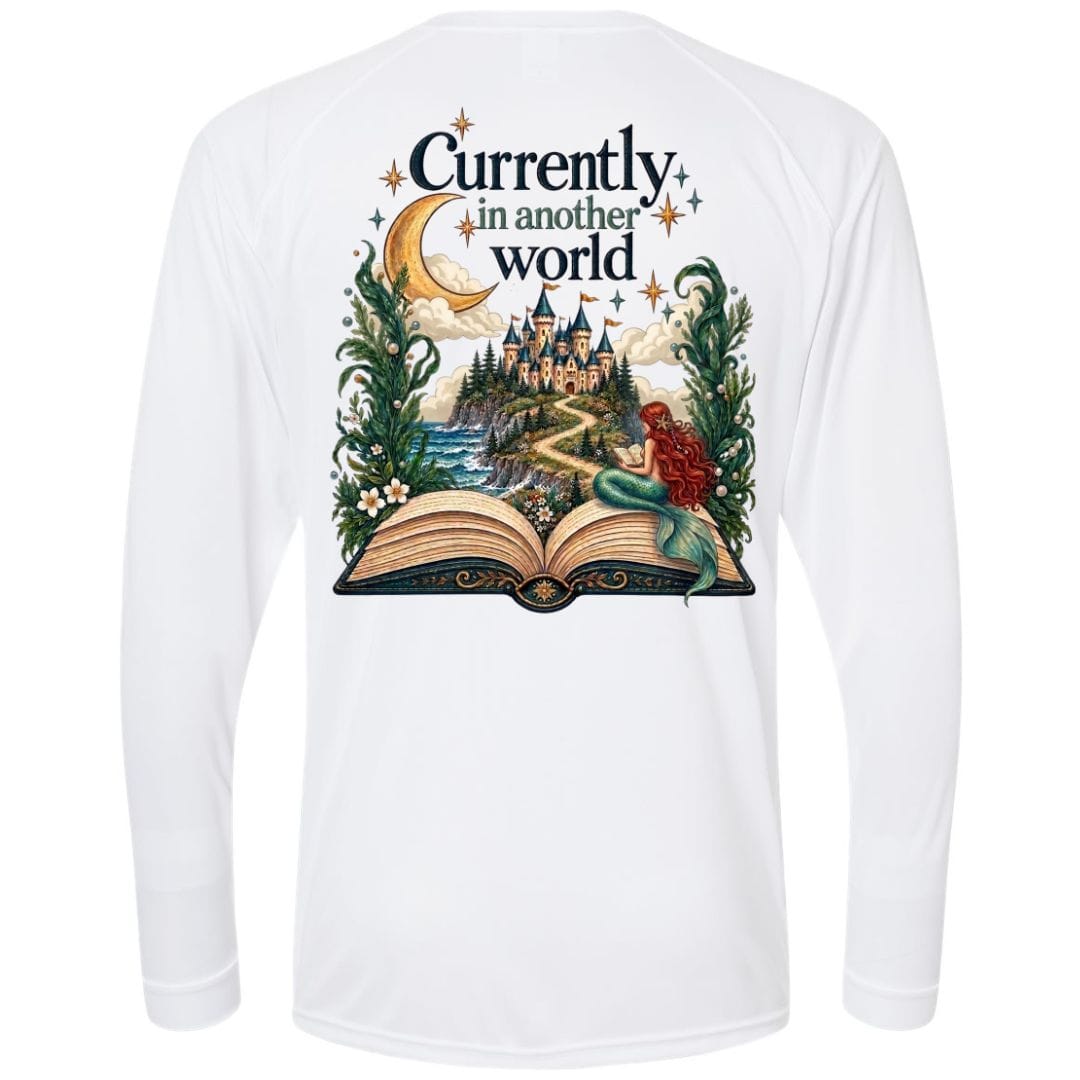 Mountains & Mermaids In Another World Unisex SPF Sun Shirt Small / White