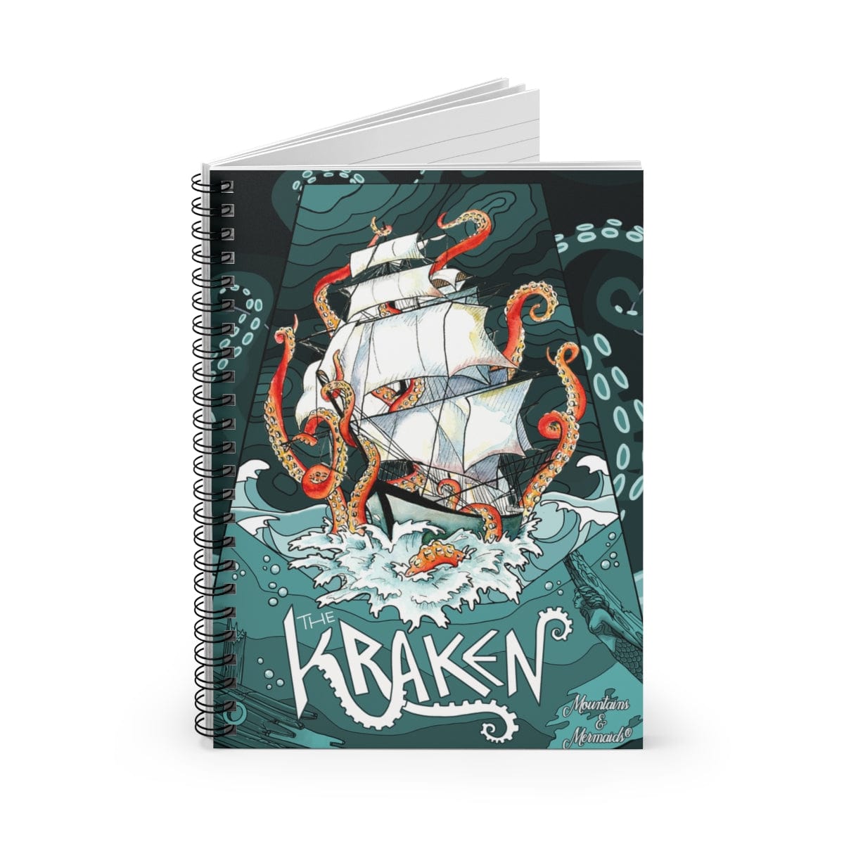 Mountains &amp; Mermaids Kraken Spiral Notebook - Ruled Line MM2820
