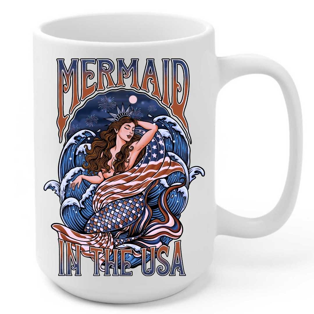 Mountains &amp; Mermaids Lady Liberty Coffee Mug MM4780