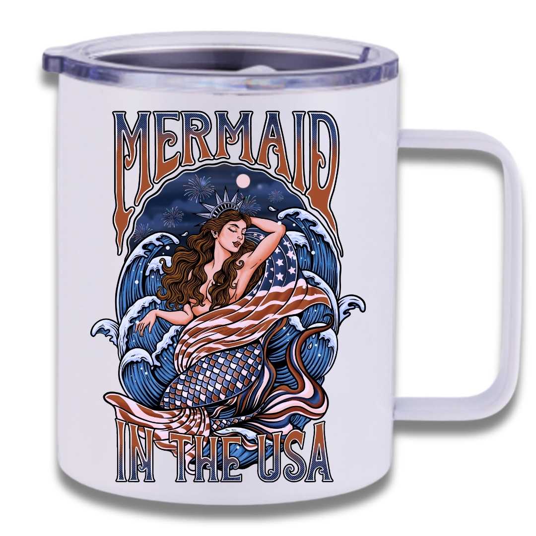 Mountains &amp; Mermaids Lady Liberty Insulated Travel Mug MM4781
