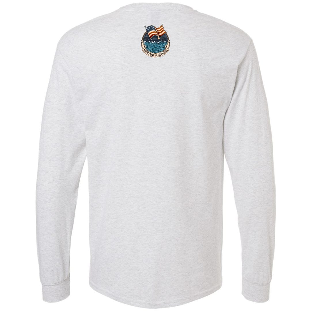 Mountains & Mermaids Lady Liberty Long Sleeve T-Shirt Small / Heather Gray MM4723