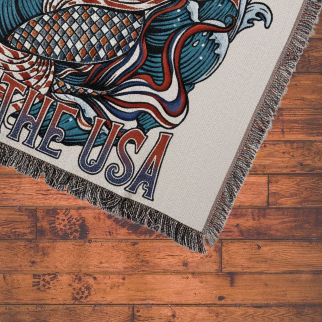 Mountains & Mermaids Lady Liberty Woven Blanket