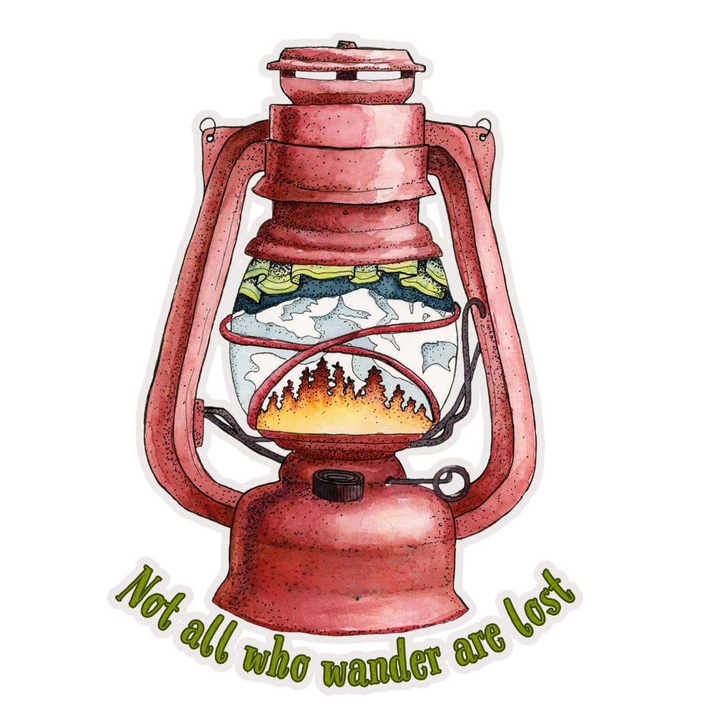 Mountains &amp; Mermaids Light My Way Lantern Sticker MM360