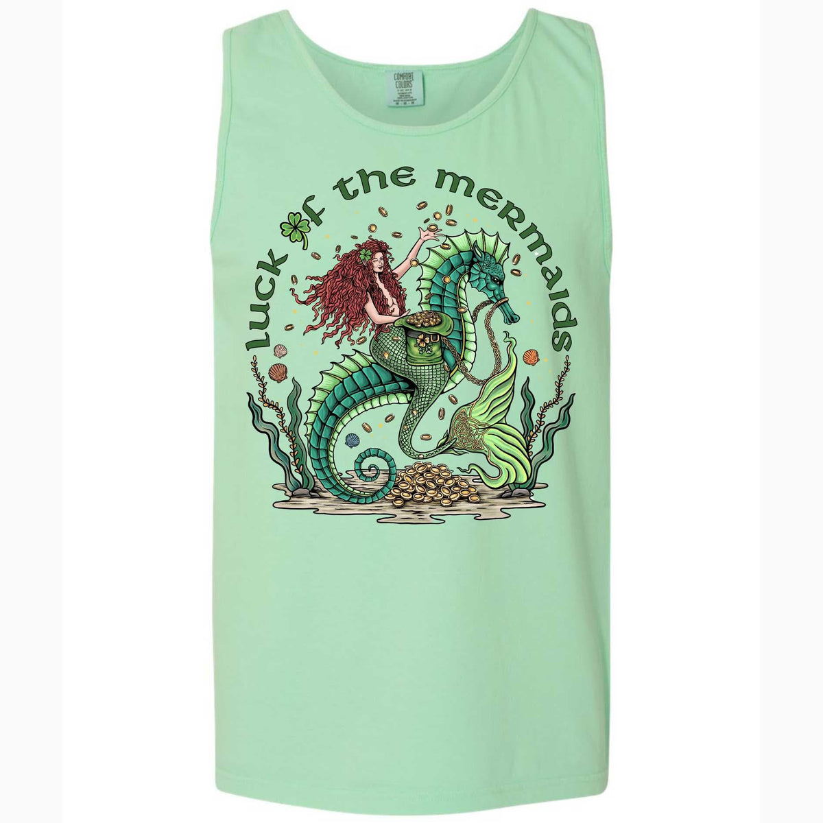 Mountains &amp; Mermaids Luck Of The Mermaids Boyfriend Tank Small MM4002
