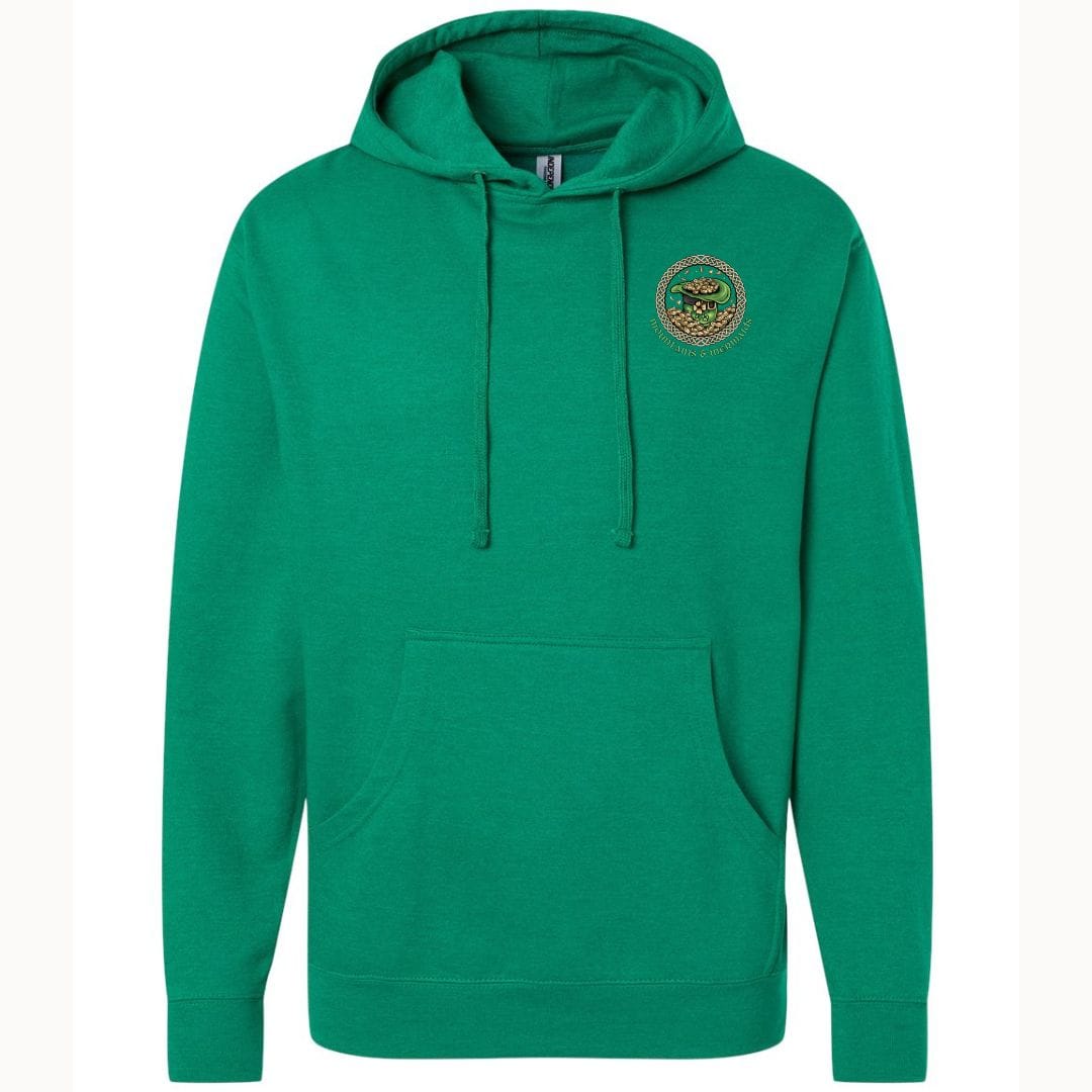Mountains & Mermaids Luck Of The Mermaids Fleece Pullover Hoodie (Gray) Small / Heather Green MM3943
