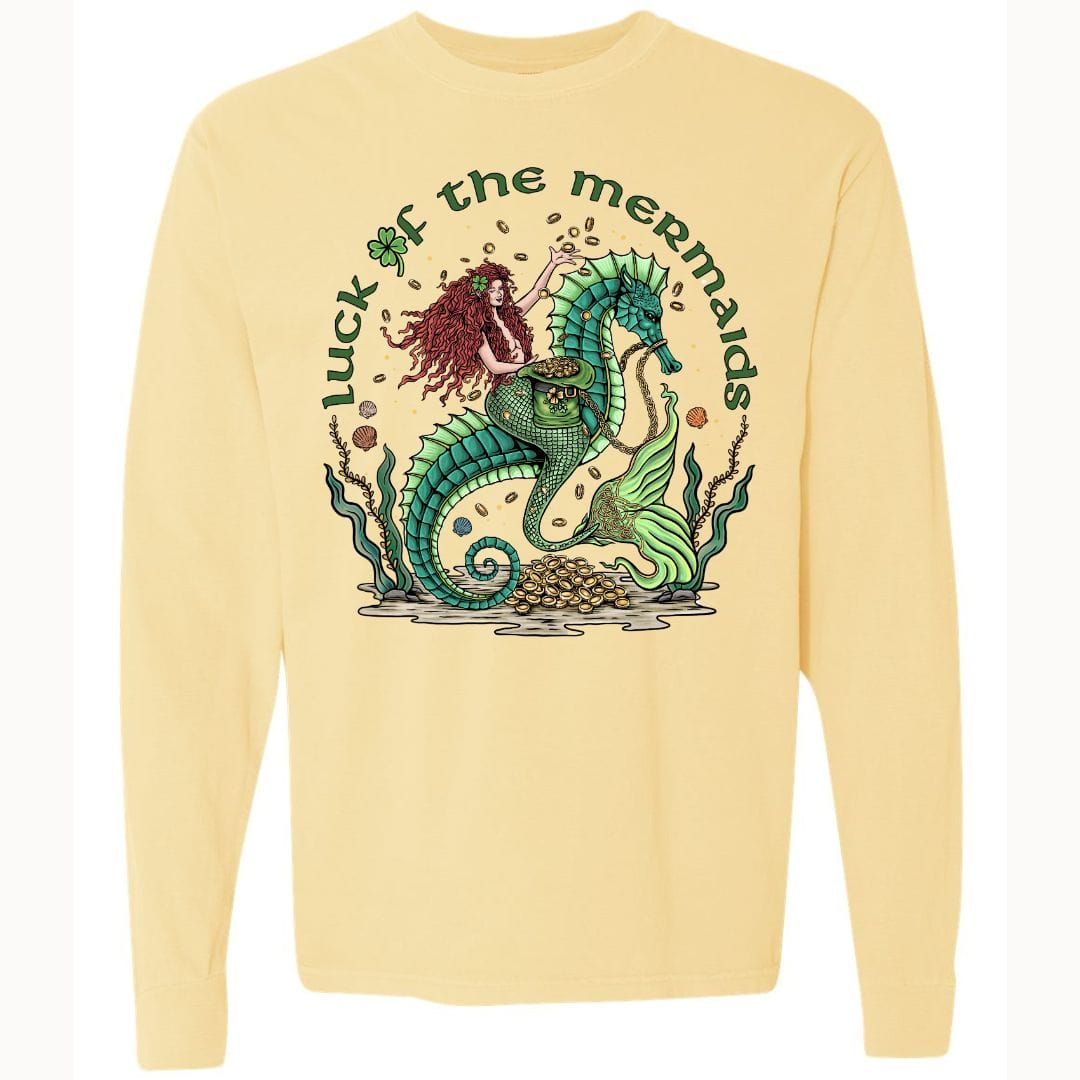 Mountains & Mermaids Luck Of The Mermaids Long Sleeve T-Shirt Small / Sunshine