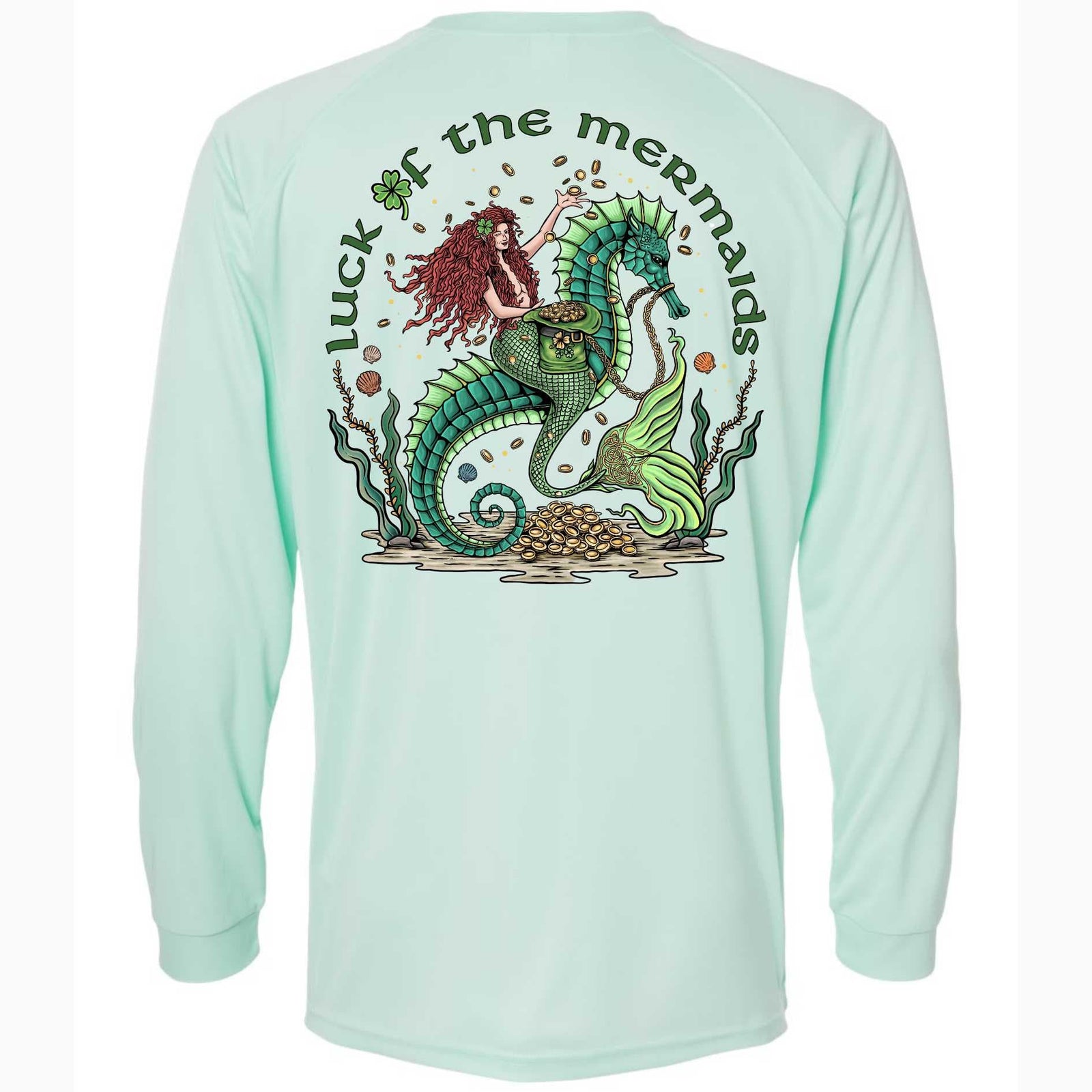Mountains & Mermaids Luck Of The Mermaids Performance Sun Shirt - Mint Small MM3961