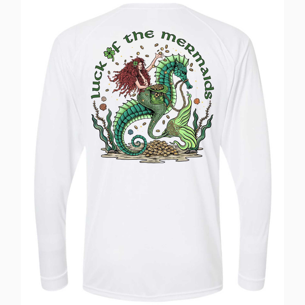 Mountains & Mermaids Luck Of The Mermaids Performance Sun Shirt - White Small MM3967