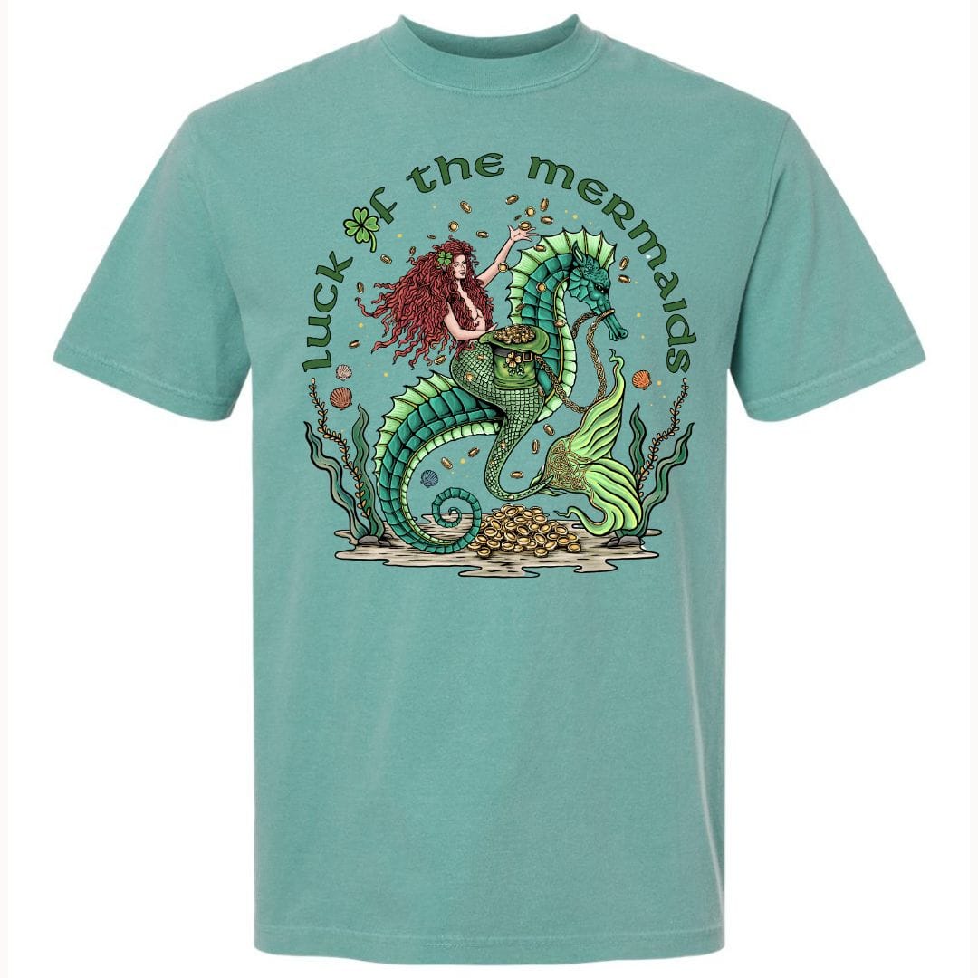 Mountains & Mermaids Luck Of The Mermaids T-Shirt Small / Seafoam