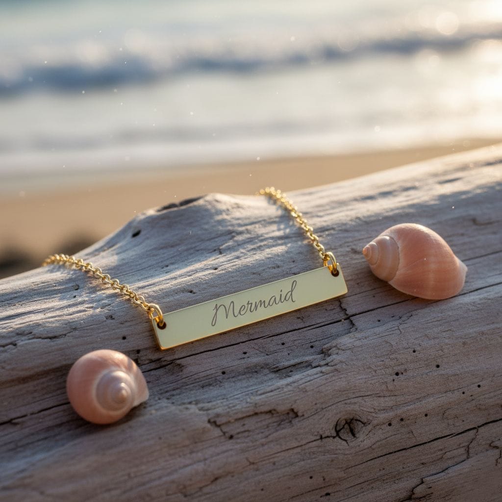 Mountains &amp; Mermaids Mermaid Horizontal Bar Necklace