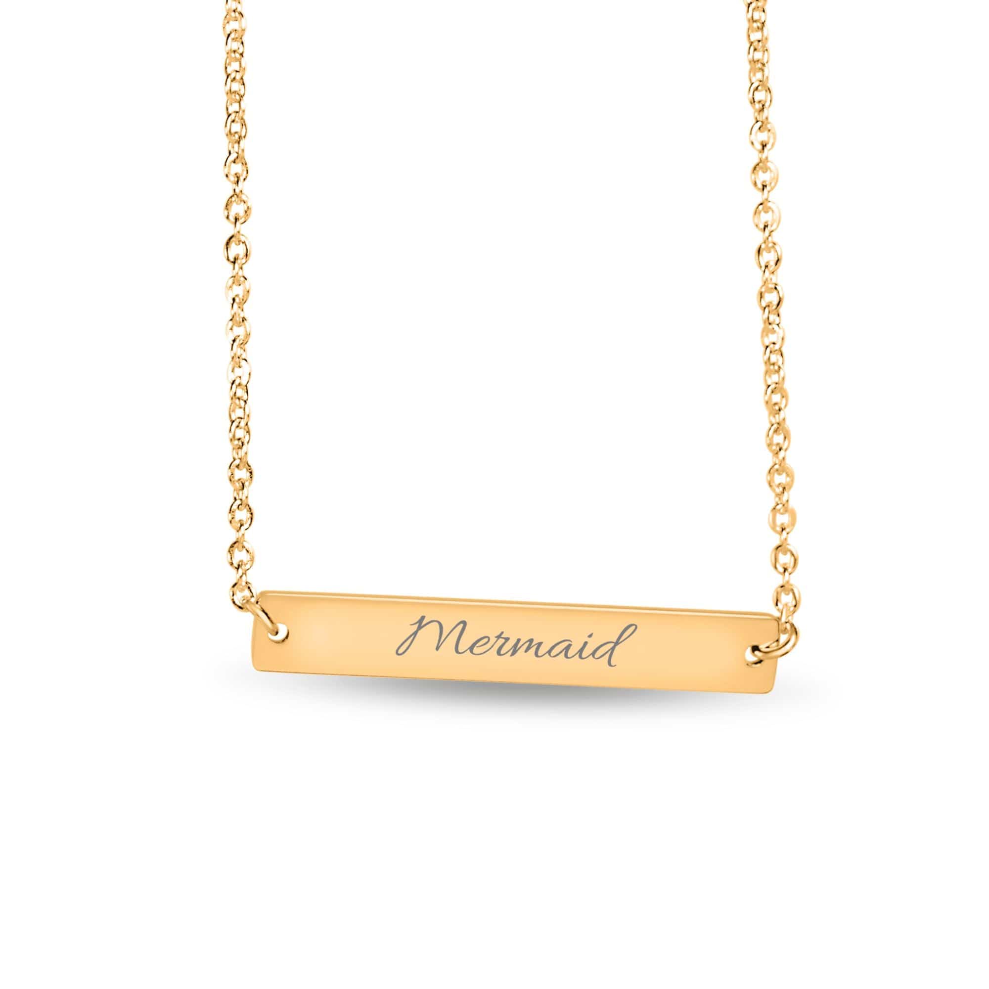 Mountains & Mermaids Mermaid Horizontal Bar Necklace