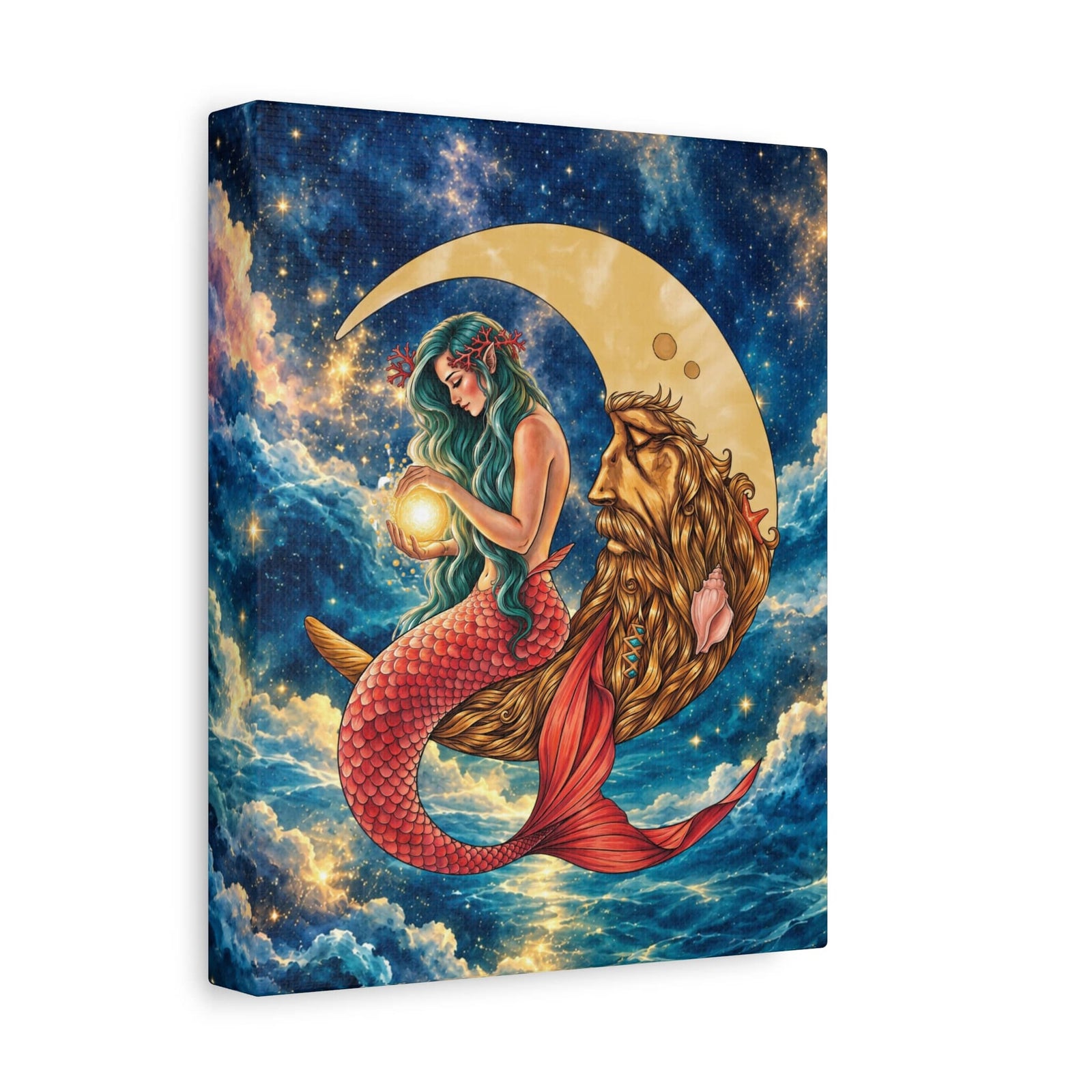 Mountains & Mermaids Mermaid In The Moon Canvas Wall Art