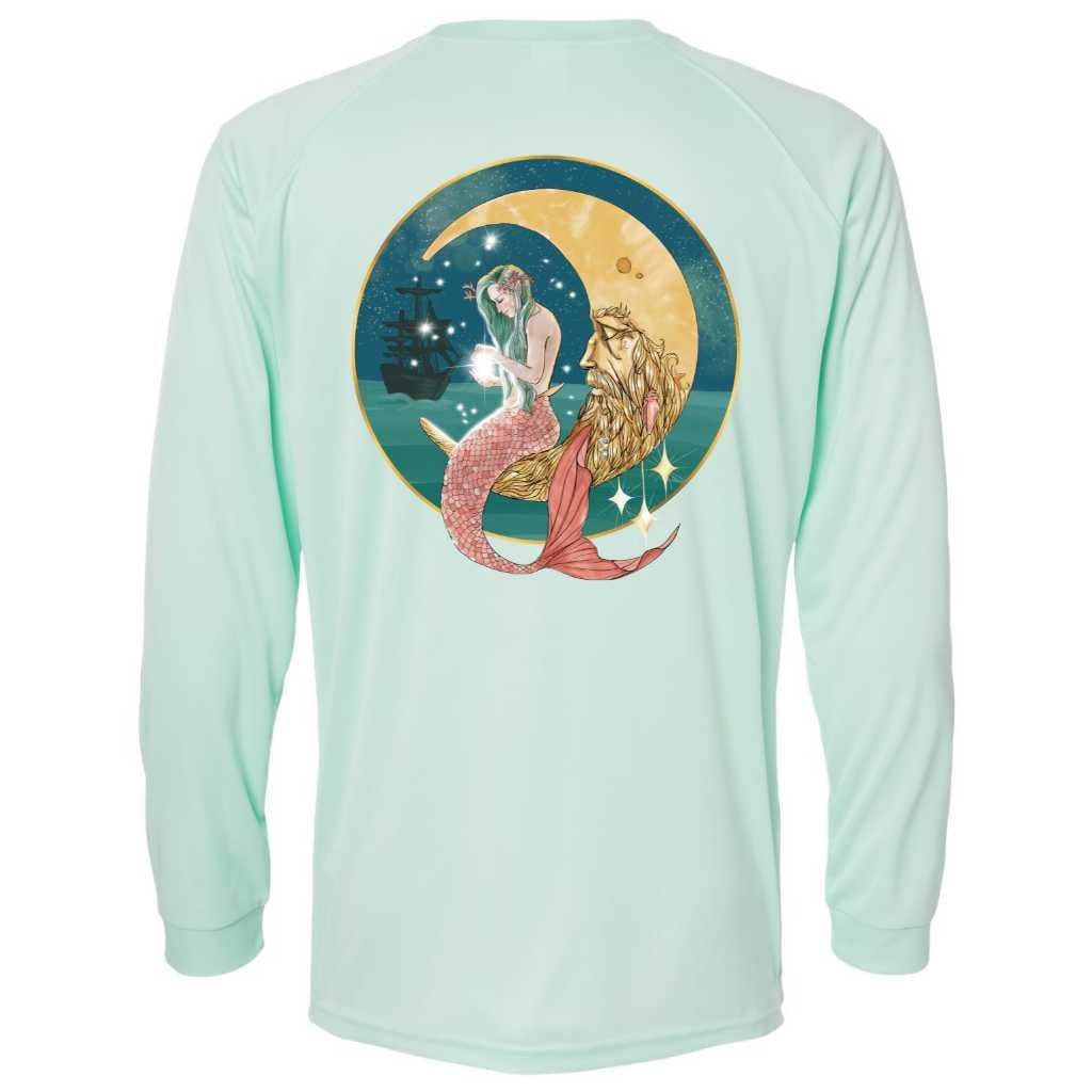 Mountains & Mermaids Mermaid In The Moon Performance Sun Shirt Small / Mint MM2294