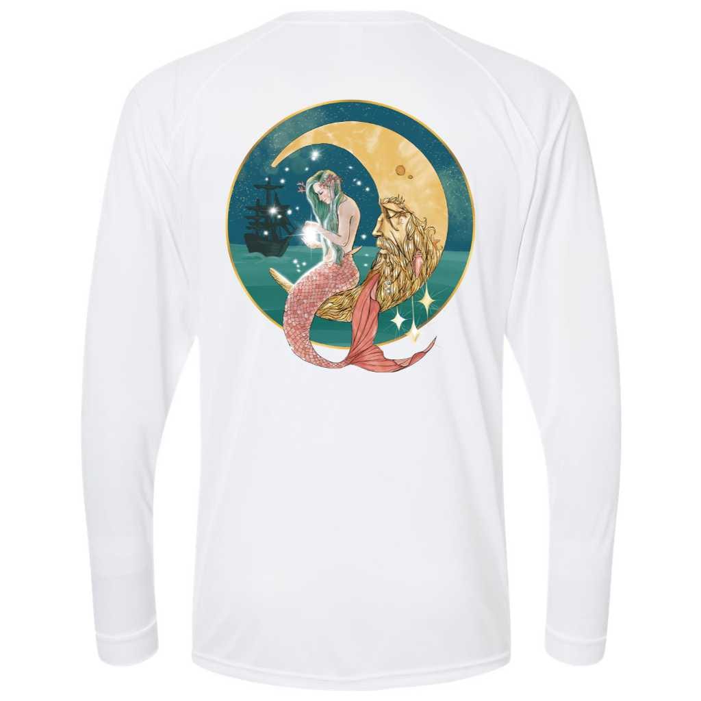 Mountains & Mermaids Mermaid In The Moon Performance Sun Shirt Small / White MM2296