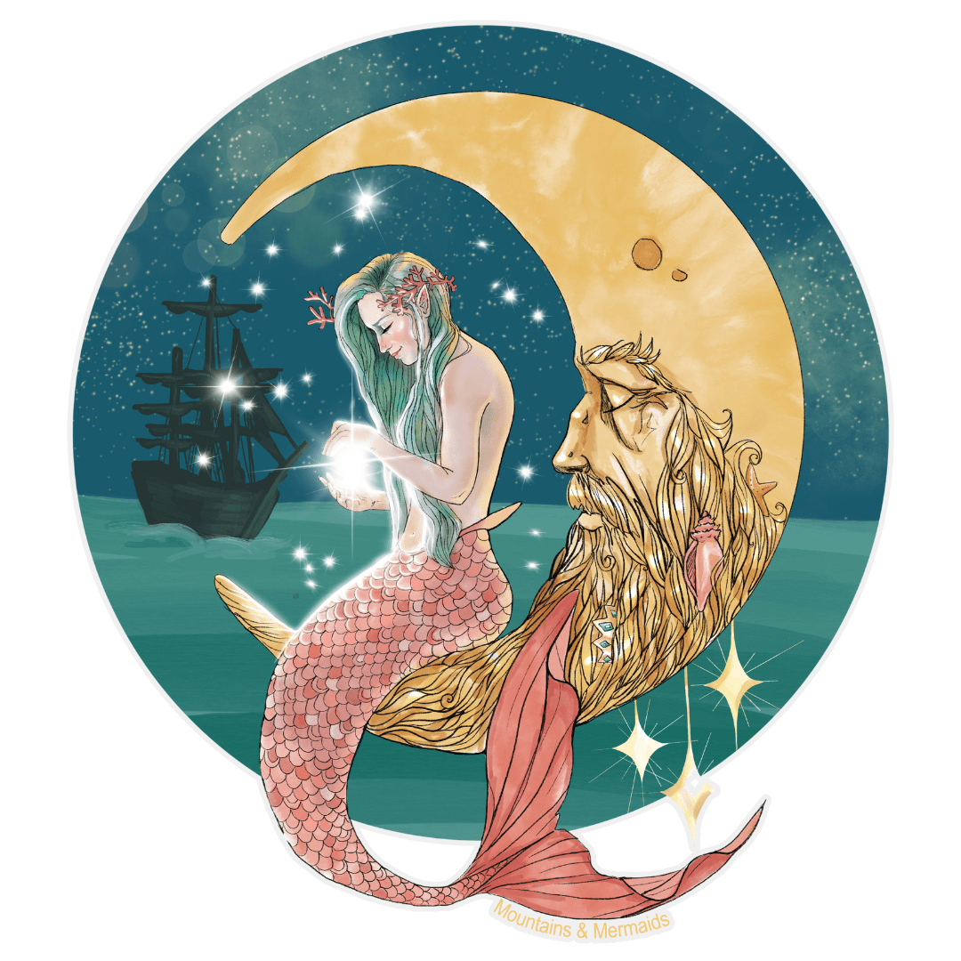 Mountains & Mermaids Mermaid In The Moon Sticker MM2913